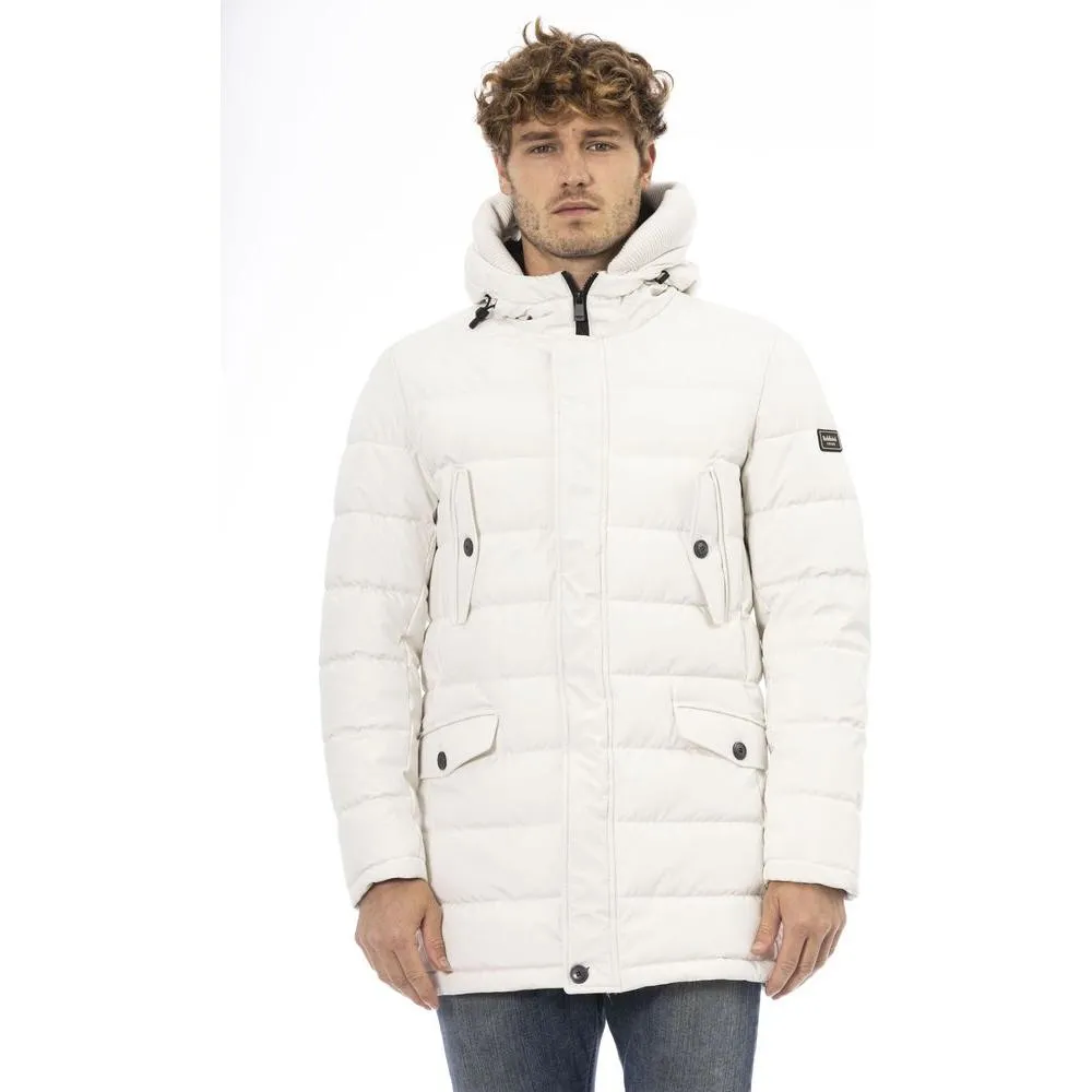Baldinini Trend White Polyester Men's Jacket