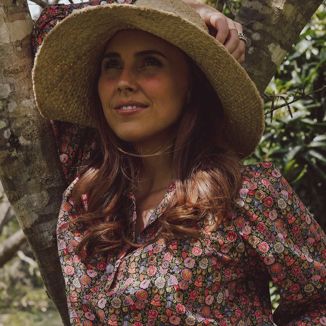 'Begonia' Liberty Fabrics Stand Collared Blouse New Print