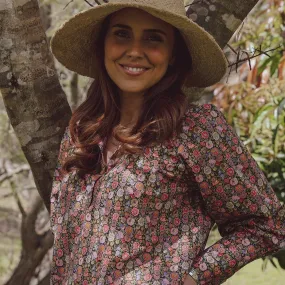 'Begonia' Liberty Fabrics Stand Collared Blouse New Print