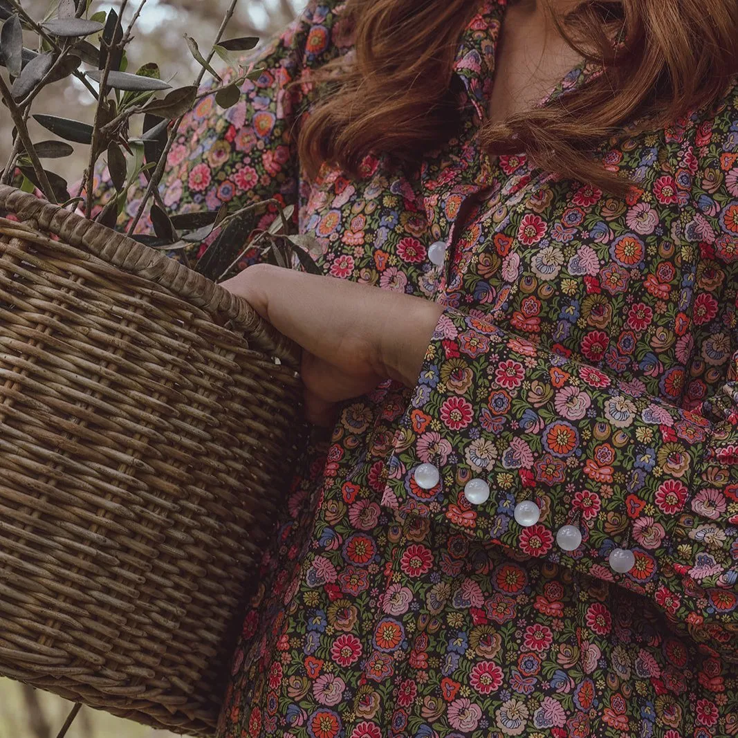 'Begonia' Liberty Fabrics Stand Collared Blouse New Print