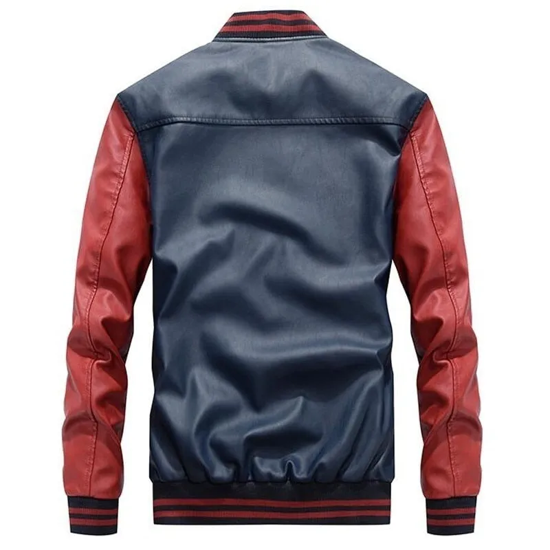 Blouson de baseball cuir homme 2023 / Baseball Jackets Men Slim Fit 2021