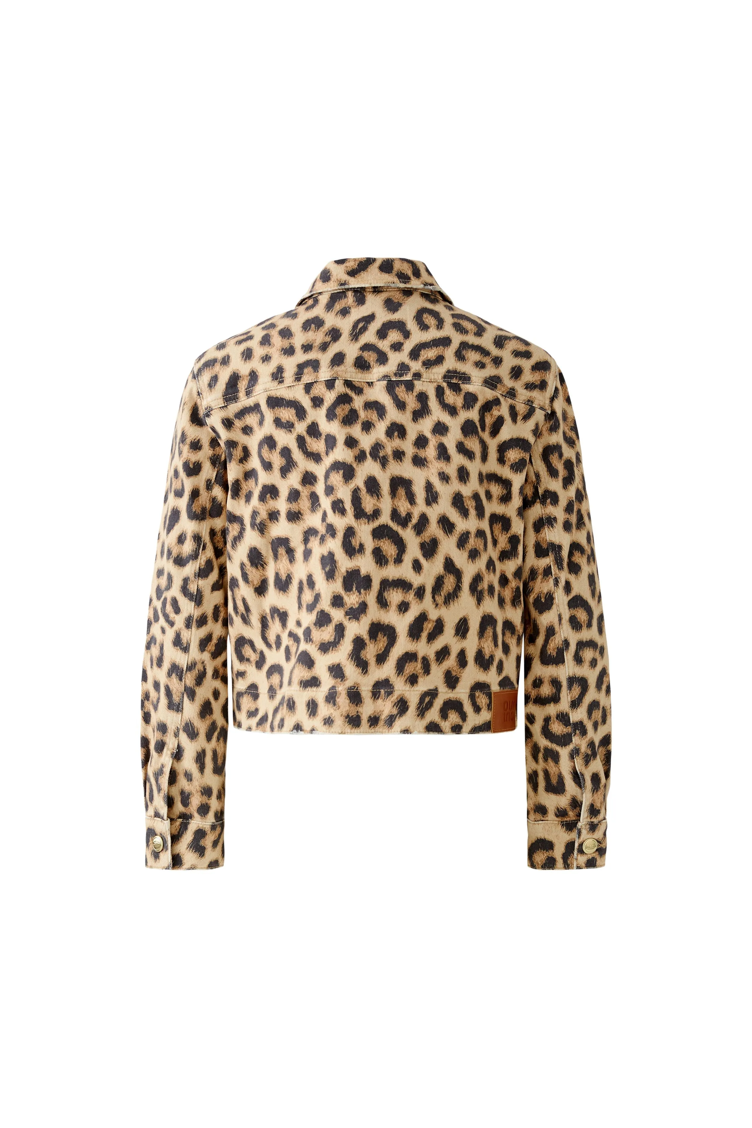 Boxy Denim Jacket - Leopard Print