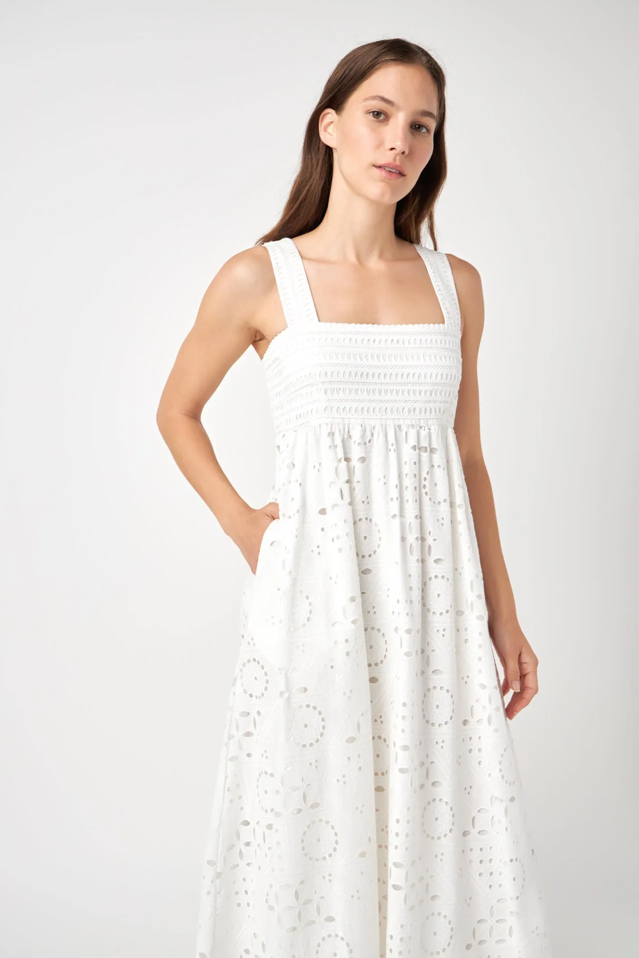 Broderie  Anglaise Maxi Dress