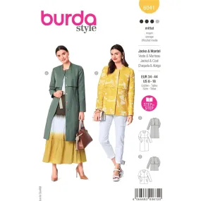 Burda Style Pattern 6041 Misses' Coat and Jacket B6041