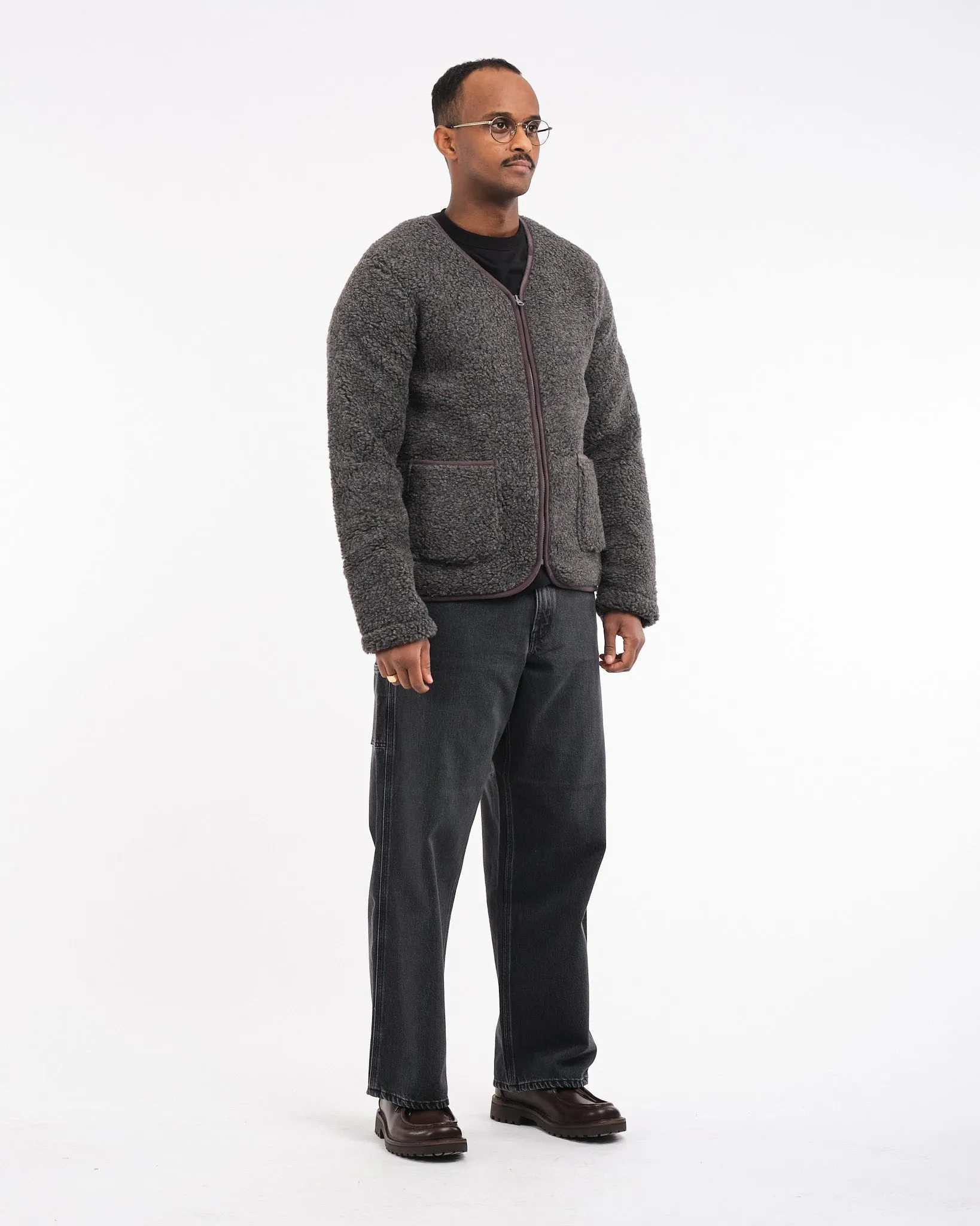 Cardigan Zip Up Graphite