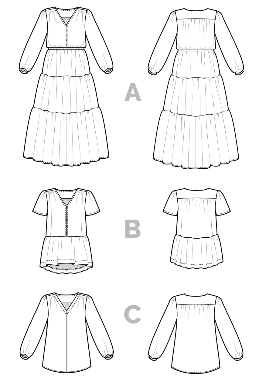 CLOSET CORE • Nicks Dress & Blouse Sewing Pattern
