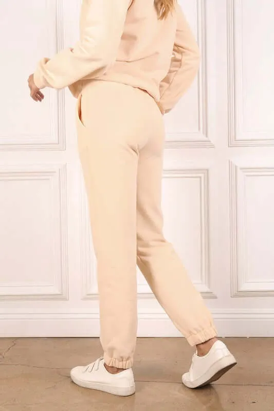 Cream Sweat Joggers Pants