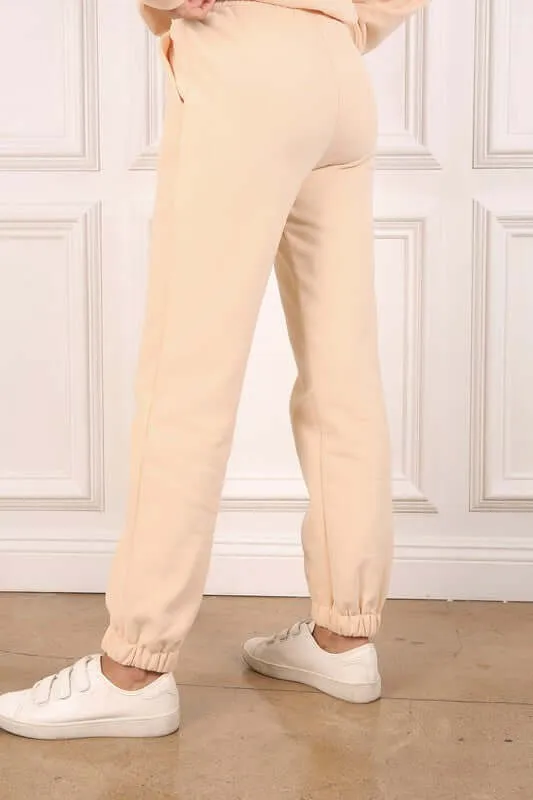 Cream Sweat Joggers Pants