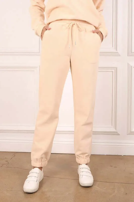 Cream Sweat Joggers Pants