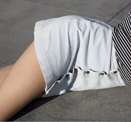 CUTE FASHION COW BOY BUTTON SKIRTS