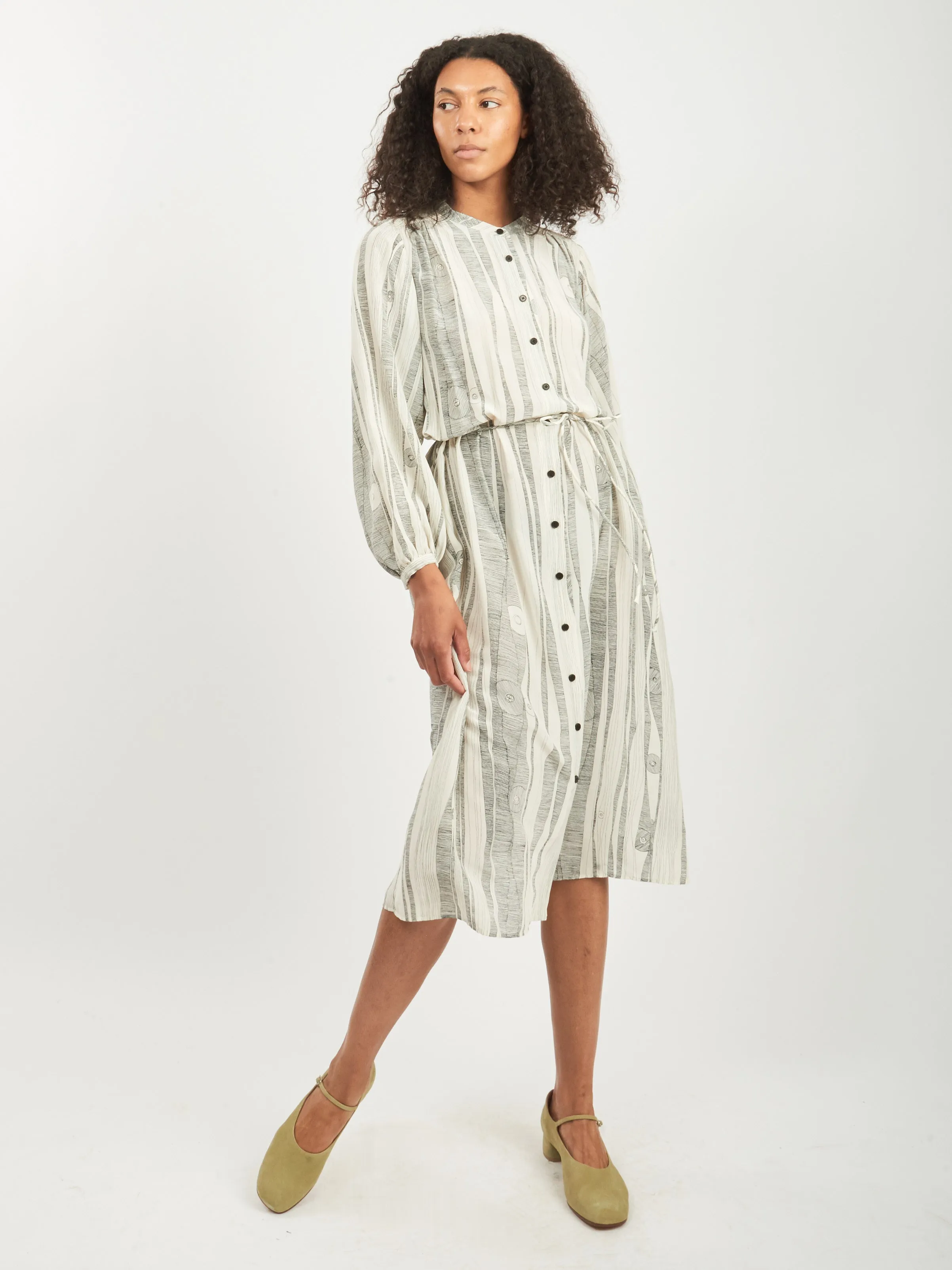 Dirty White/Black Print Vanessa Dress