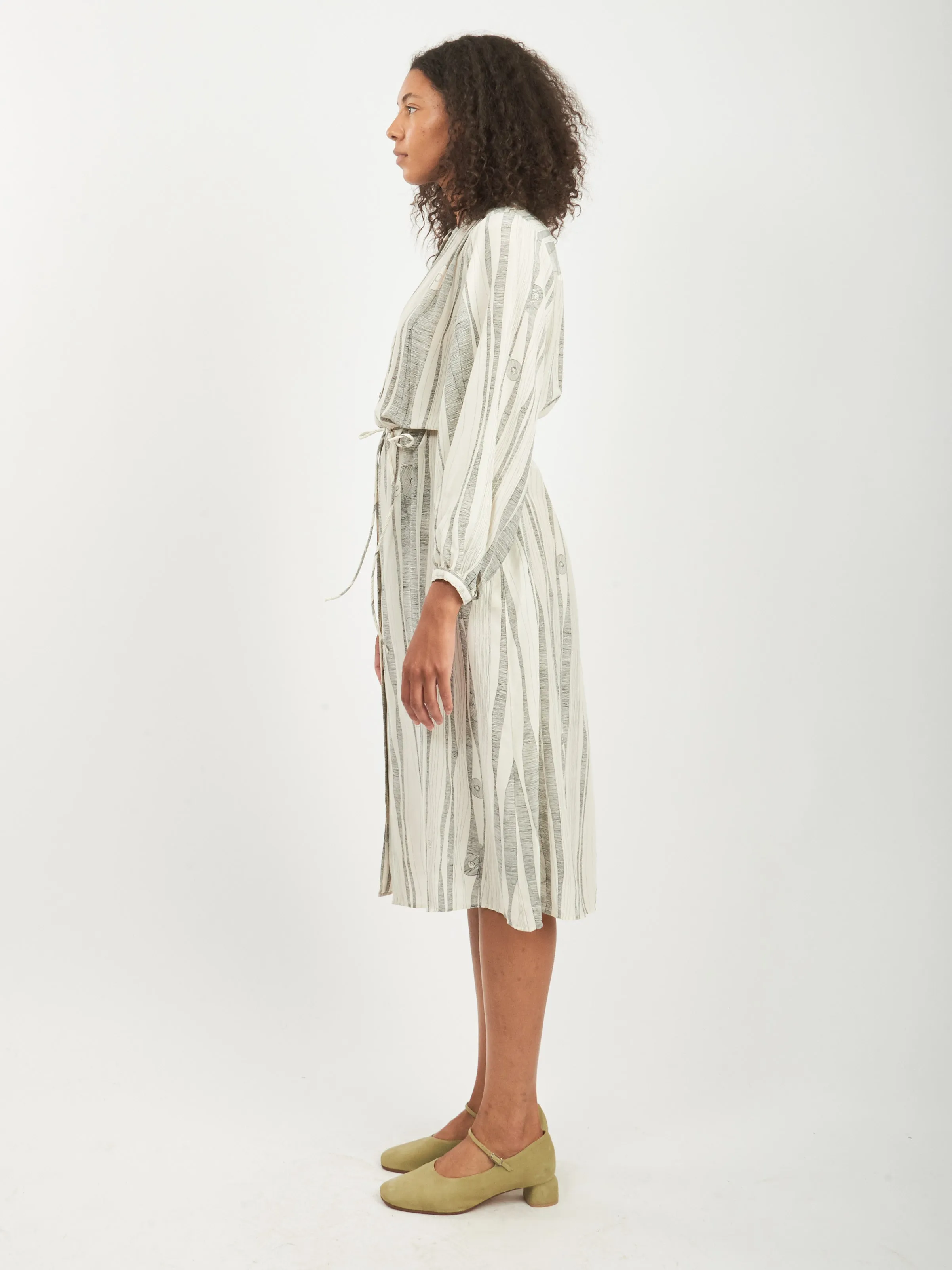Dirty White/Black Print Vanessa Dress