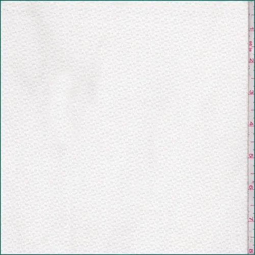 Dusty White Textured Techno Knit Fabric