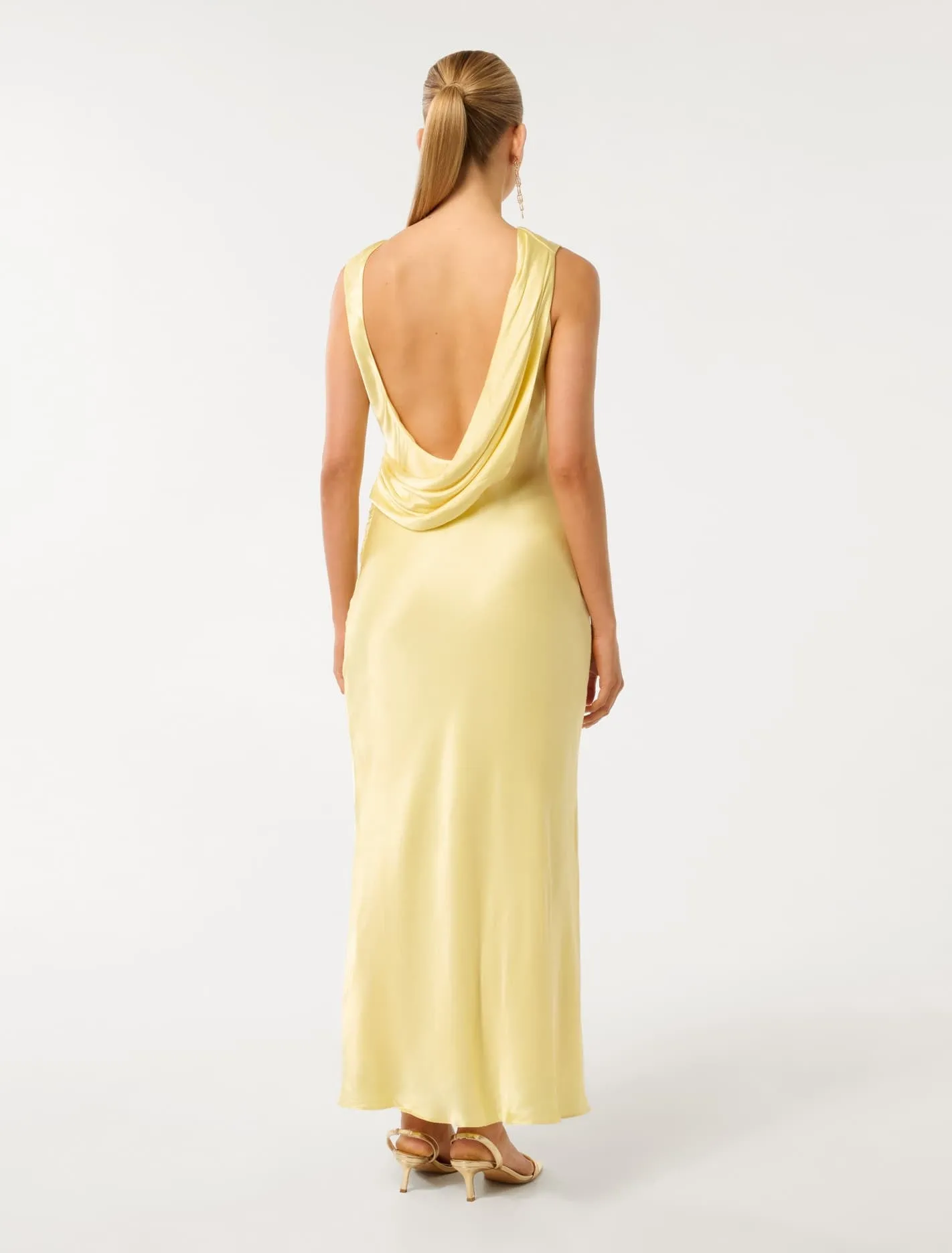 Eileen Open Back Satin Maxi Dress