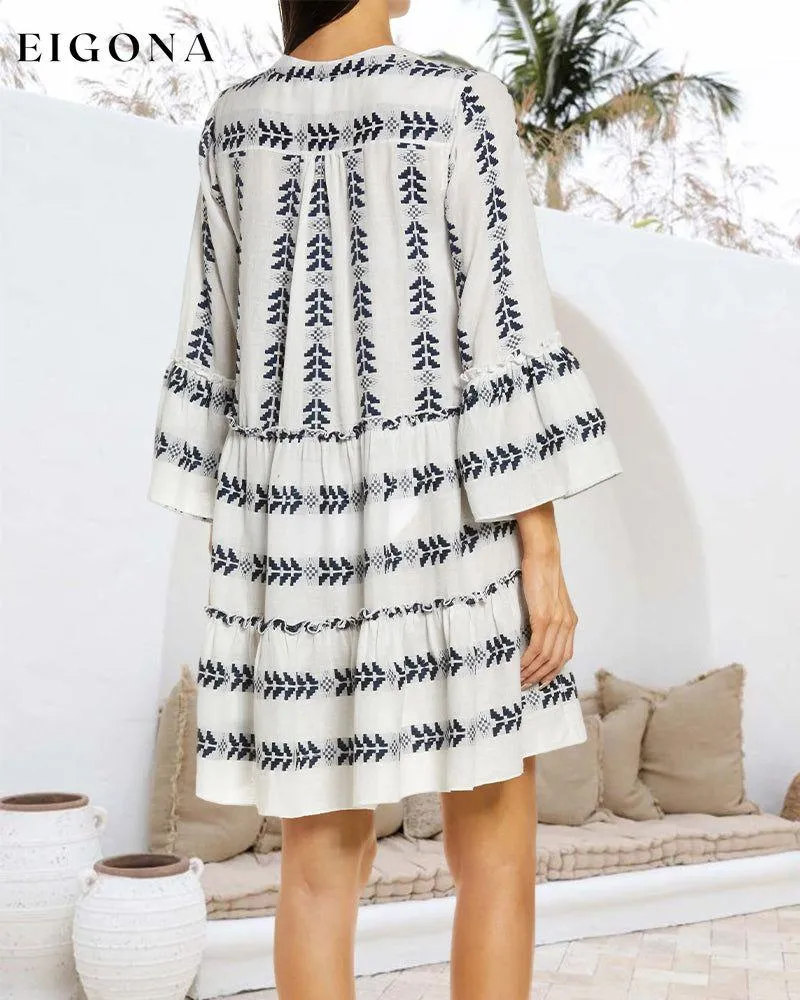 Fashion print elegant short dress