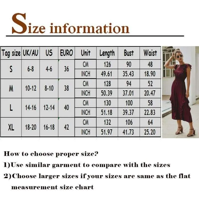 FashionSierra - Fashion Women Sexy High Waist Bandage Ruffle Midi Dress Summer Sleeveless Dresses Elegant Fashion Party Dresses