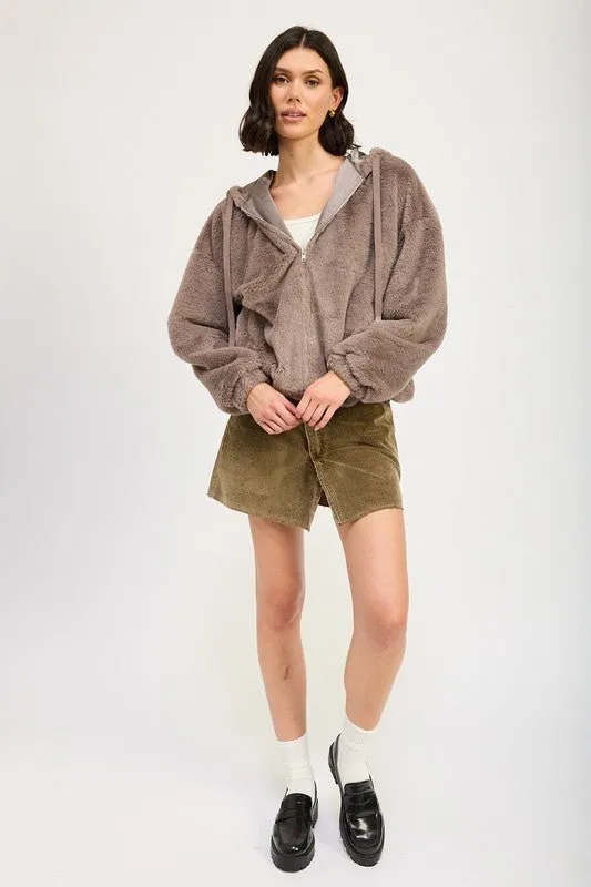 Faux Fur Hoodie