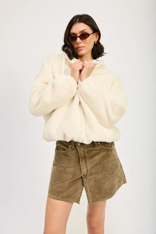 Faux Fur Hoodie