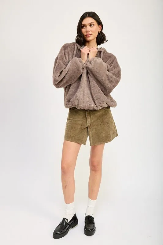 Faux Fur Hoodie