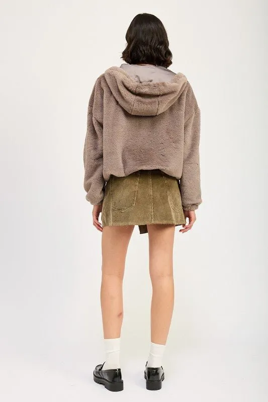 Faux Fur Hoodie