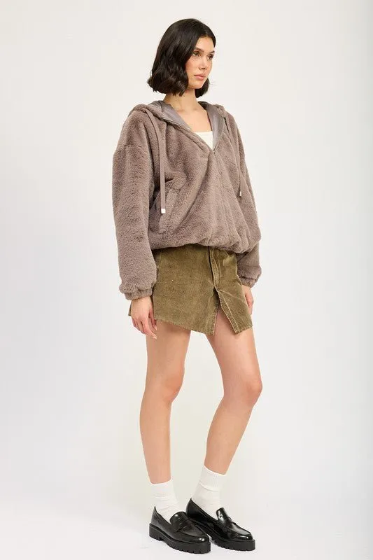 Faux Fur Hoodie