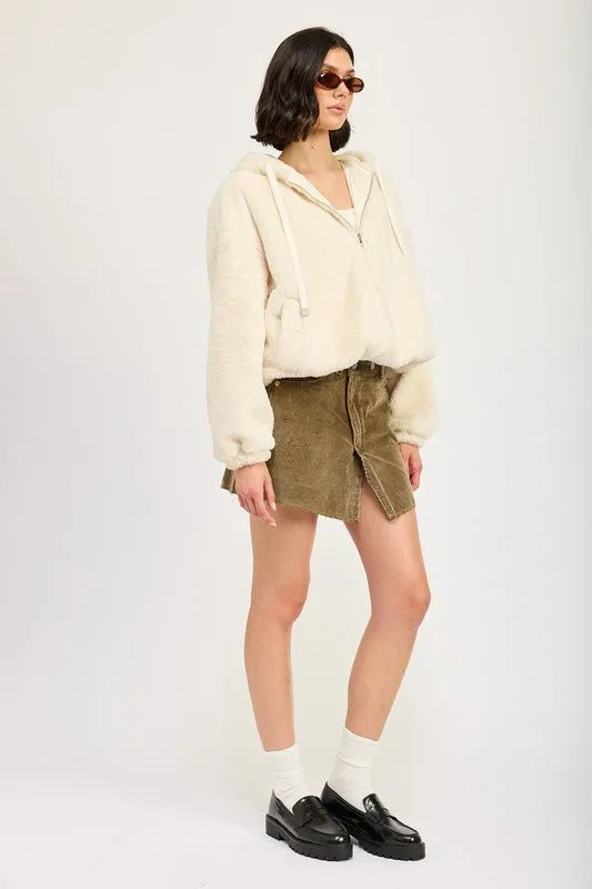 Faux Fur Hoodie