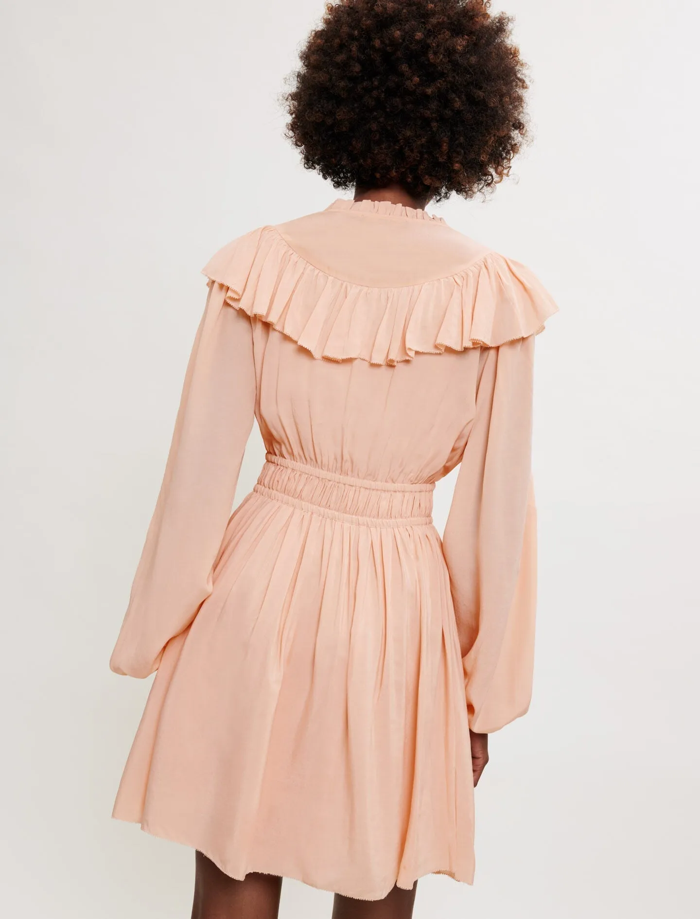 FLOWING DRESS WITH FITTED WAIST