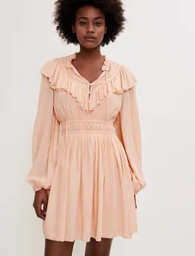 FLOWING DRESS WITH FITTED WAIST