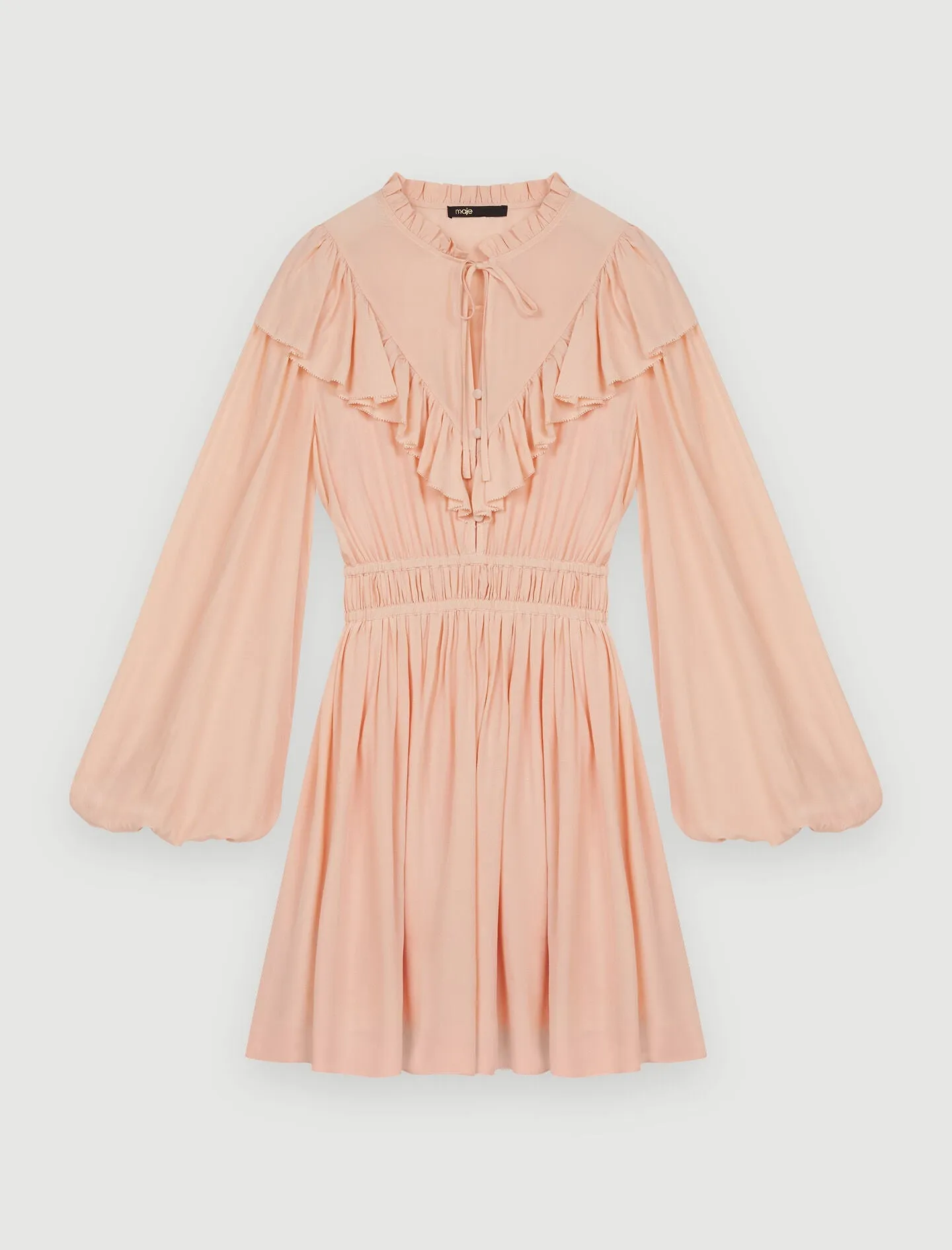 FLOWING DRESS WITH FITTED WAIST