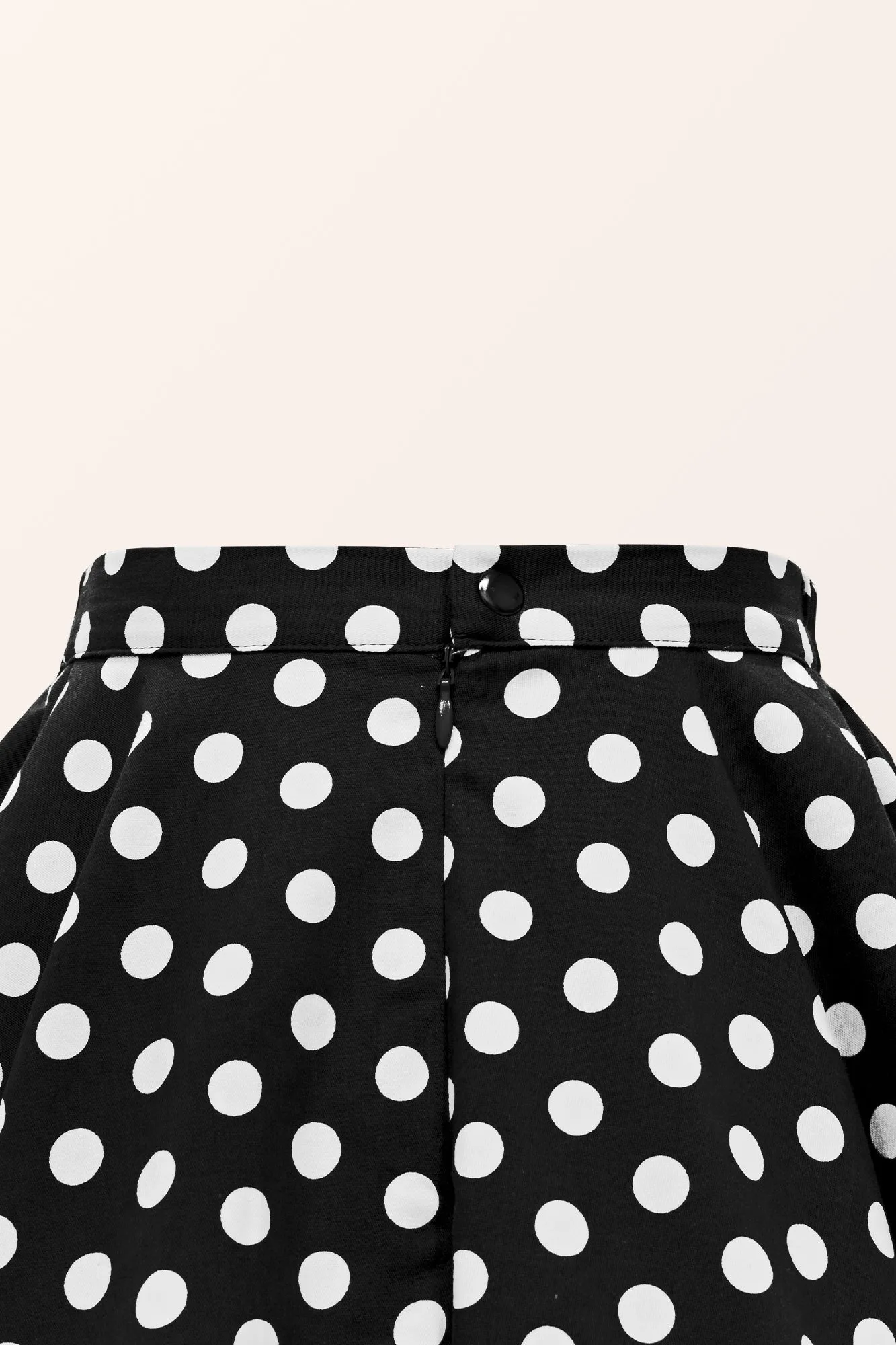 Kids Polka Dot Swing Skirt - Black