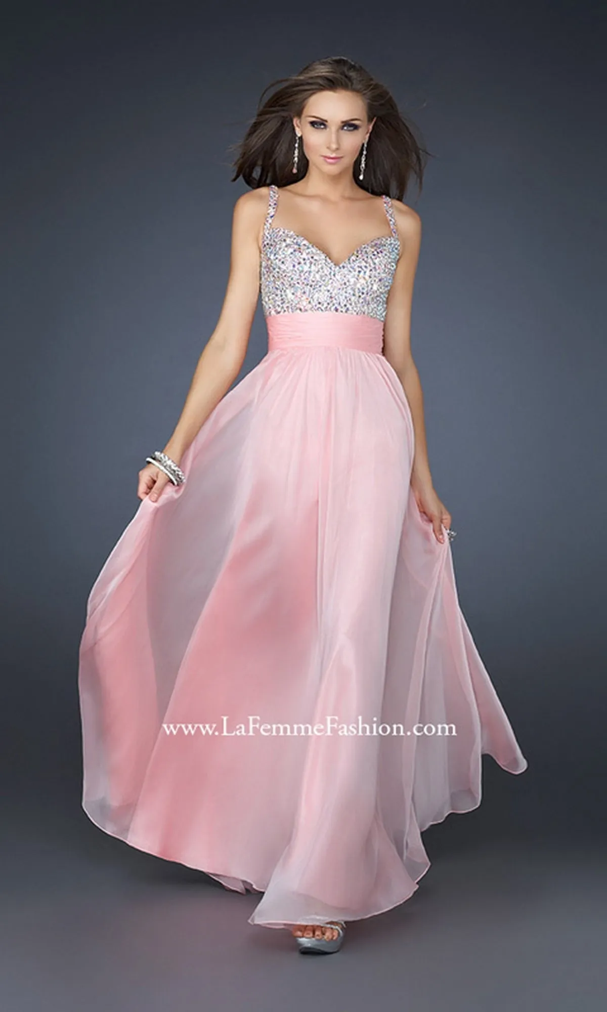 Long Formal La Femme Dress 16802