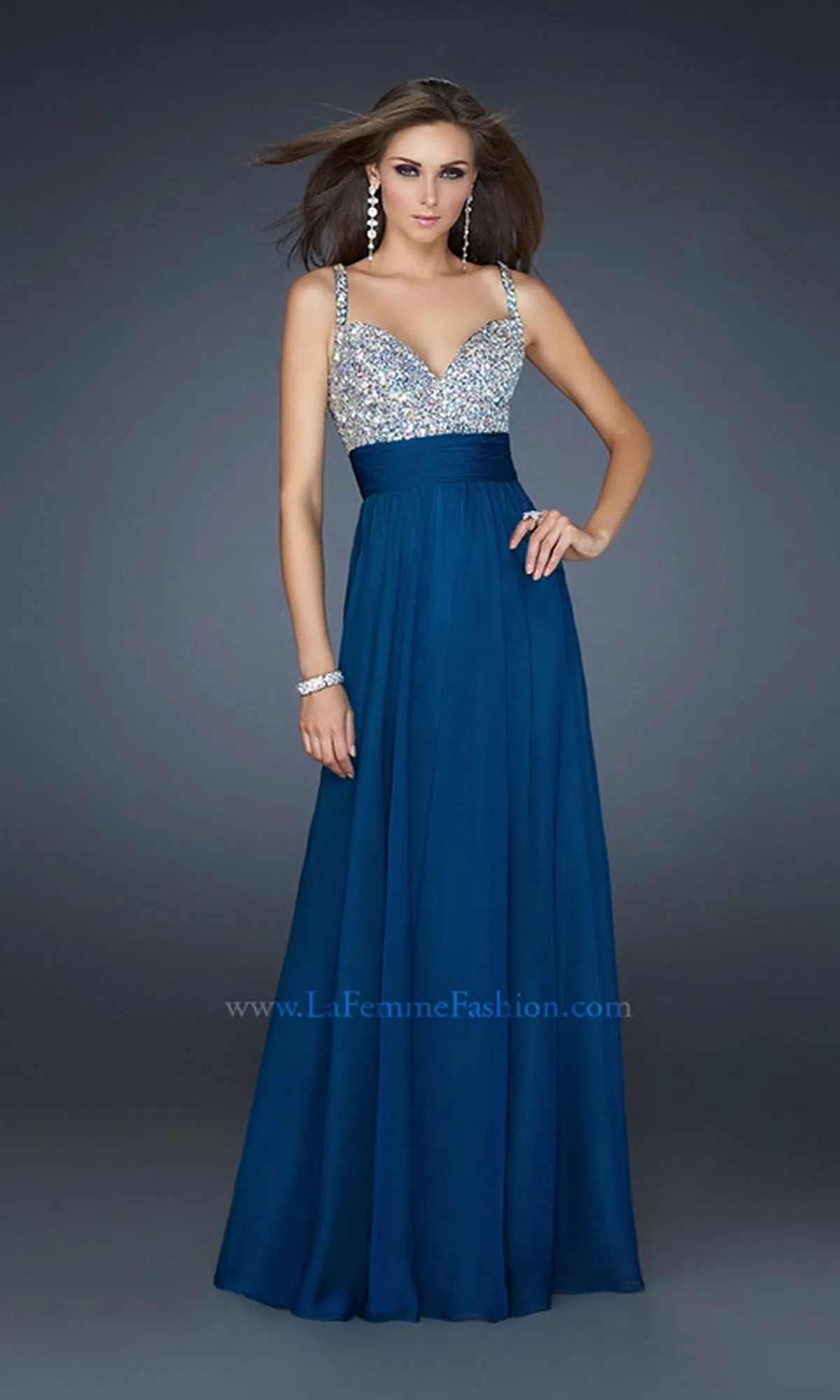 Long Formal La Femme Dress 16802
