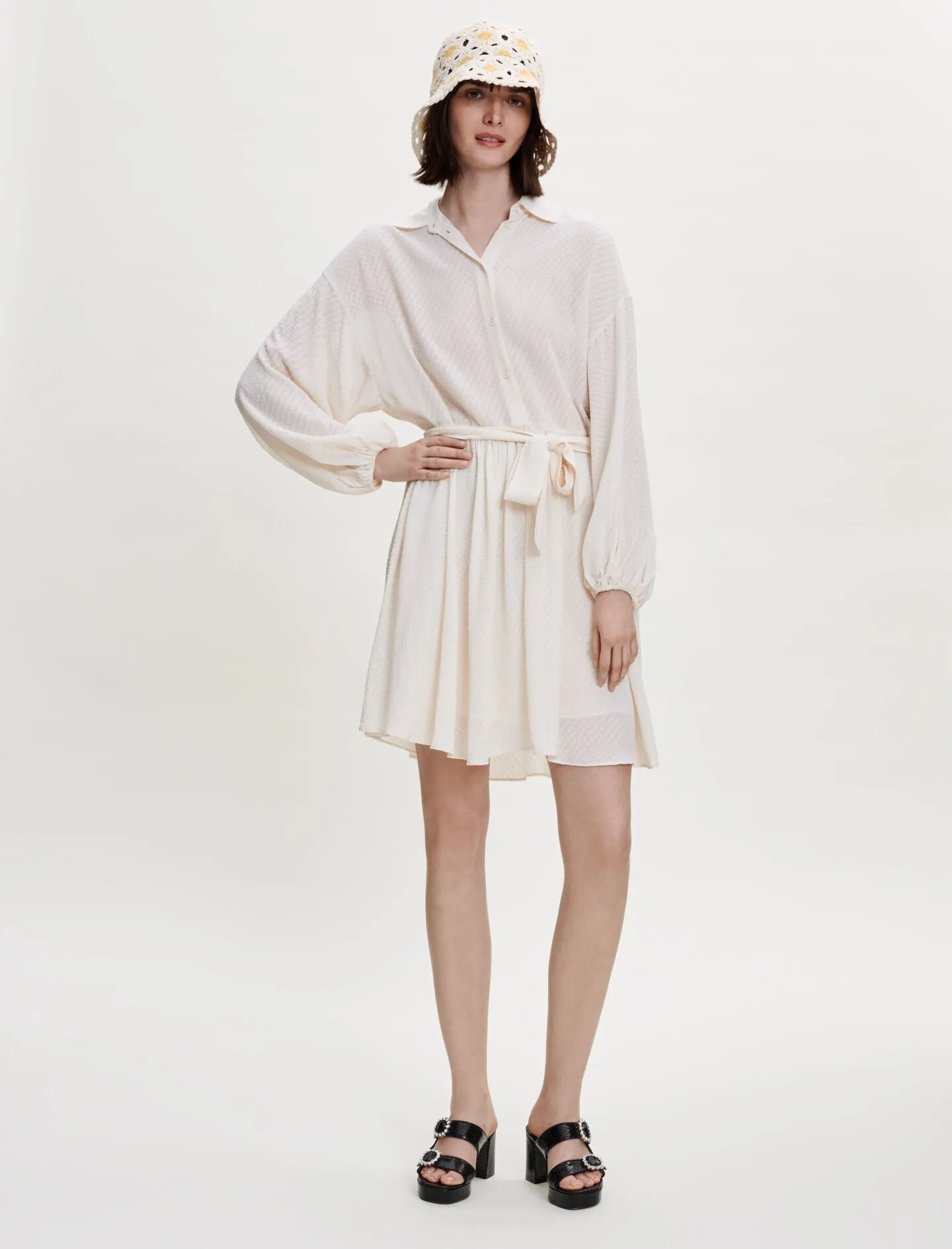 LOOSE, FLUID SHIRT DRESS