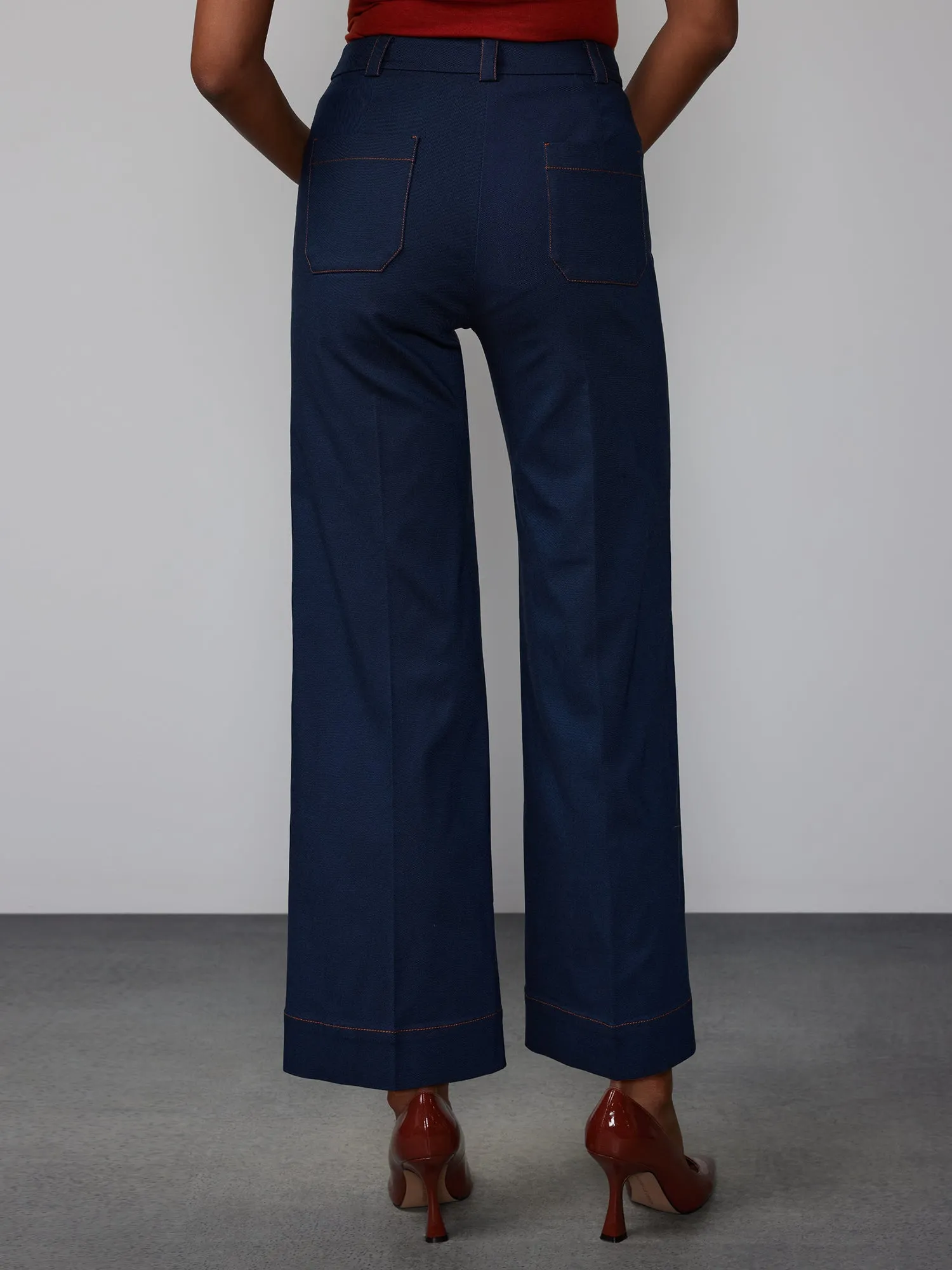 Petite Wide Leg Ankle Pant