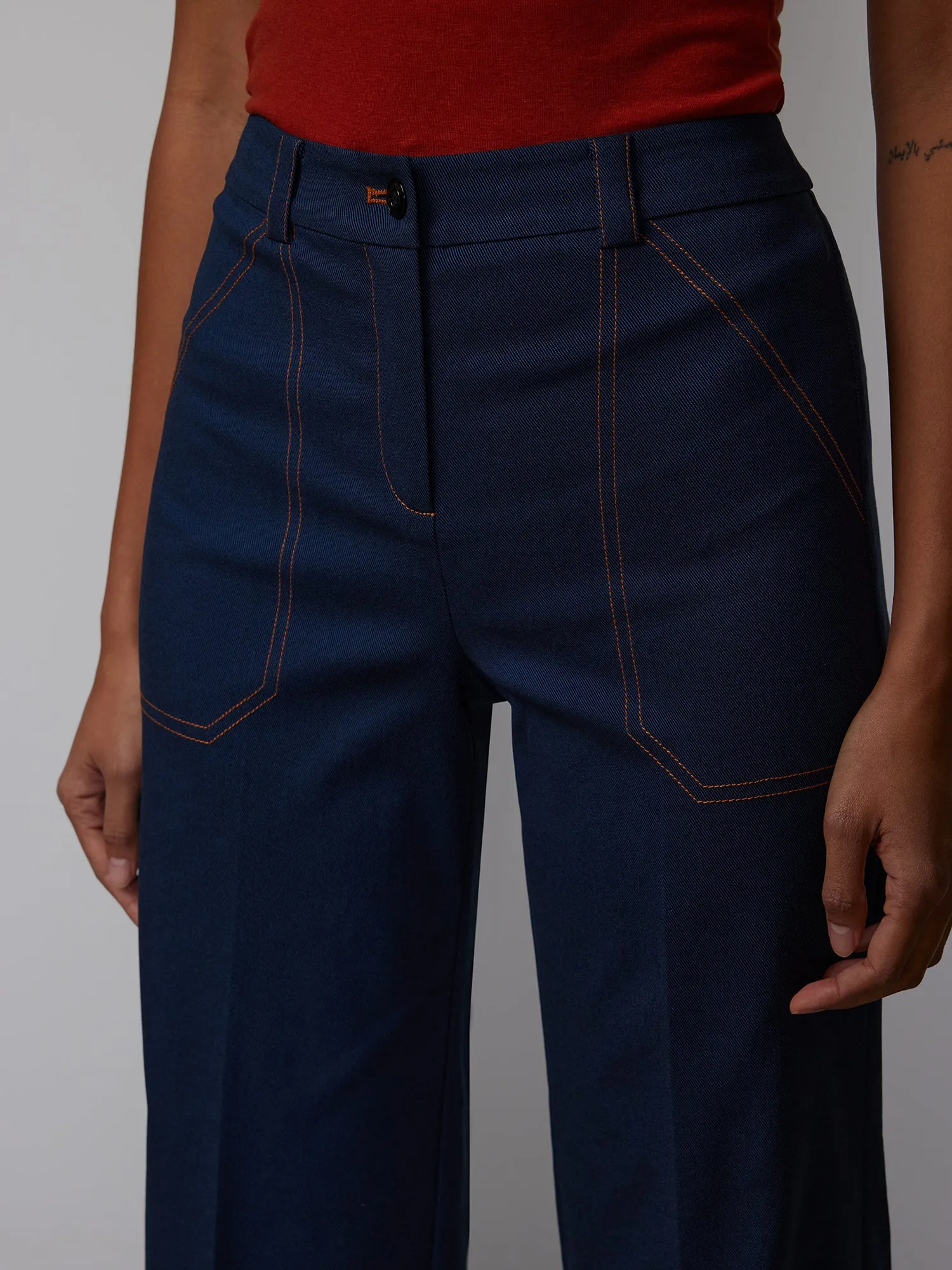 Petite Wide Leg Ankle Pant