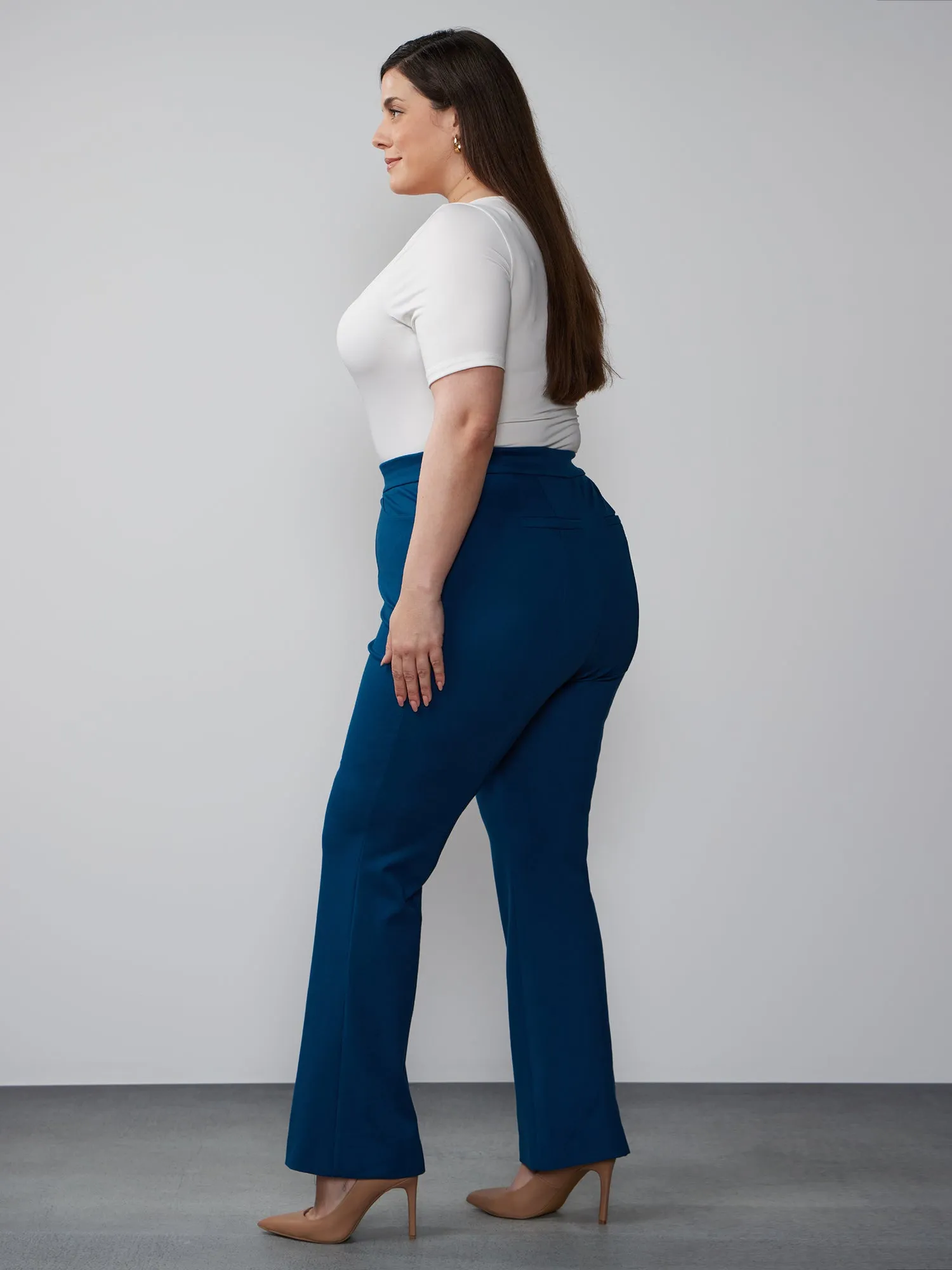 Plus High Rise Bootcut Ponte Pant