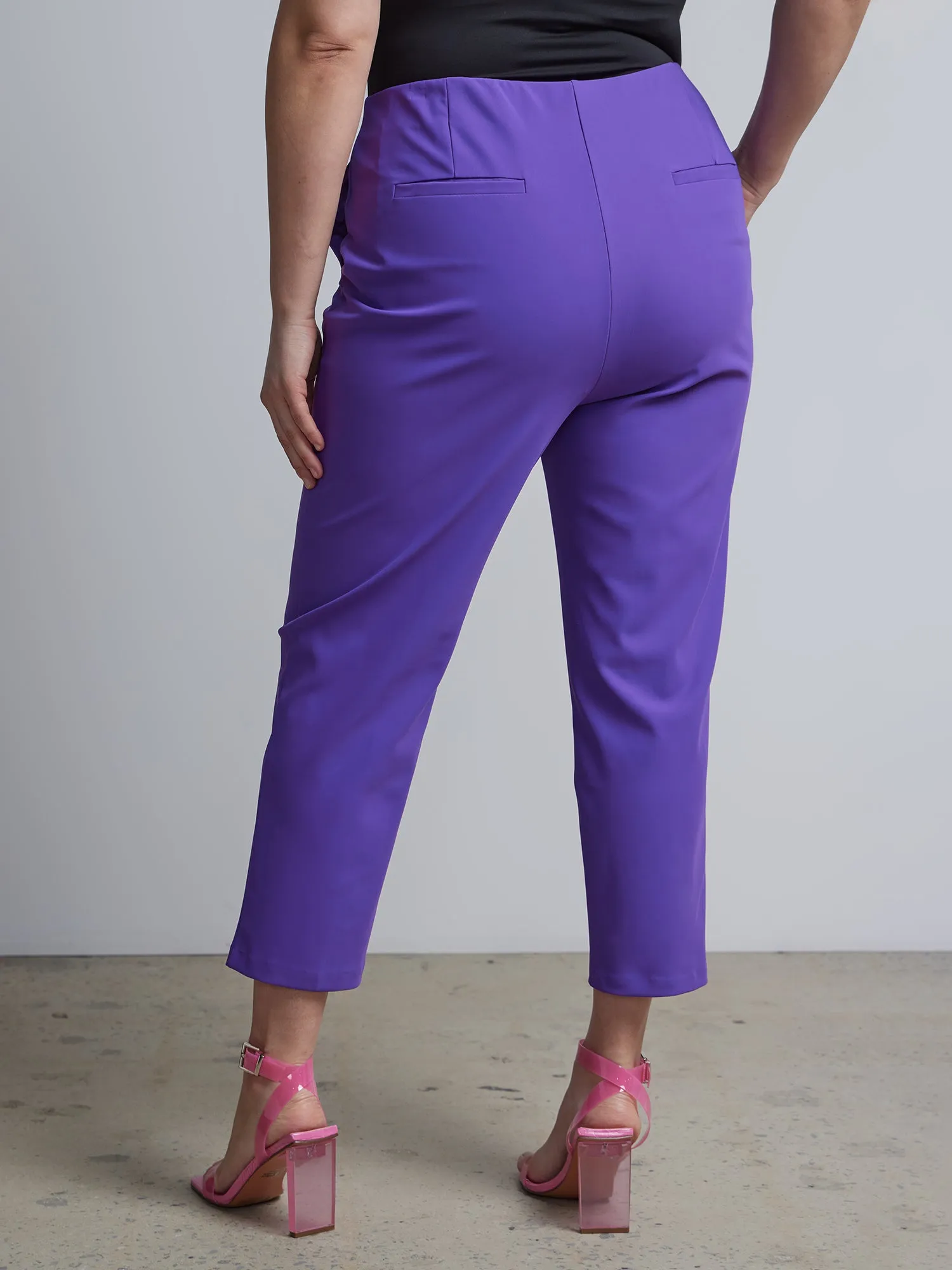 Plus High Rise Cropped Pants