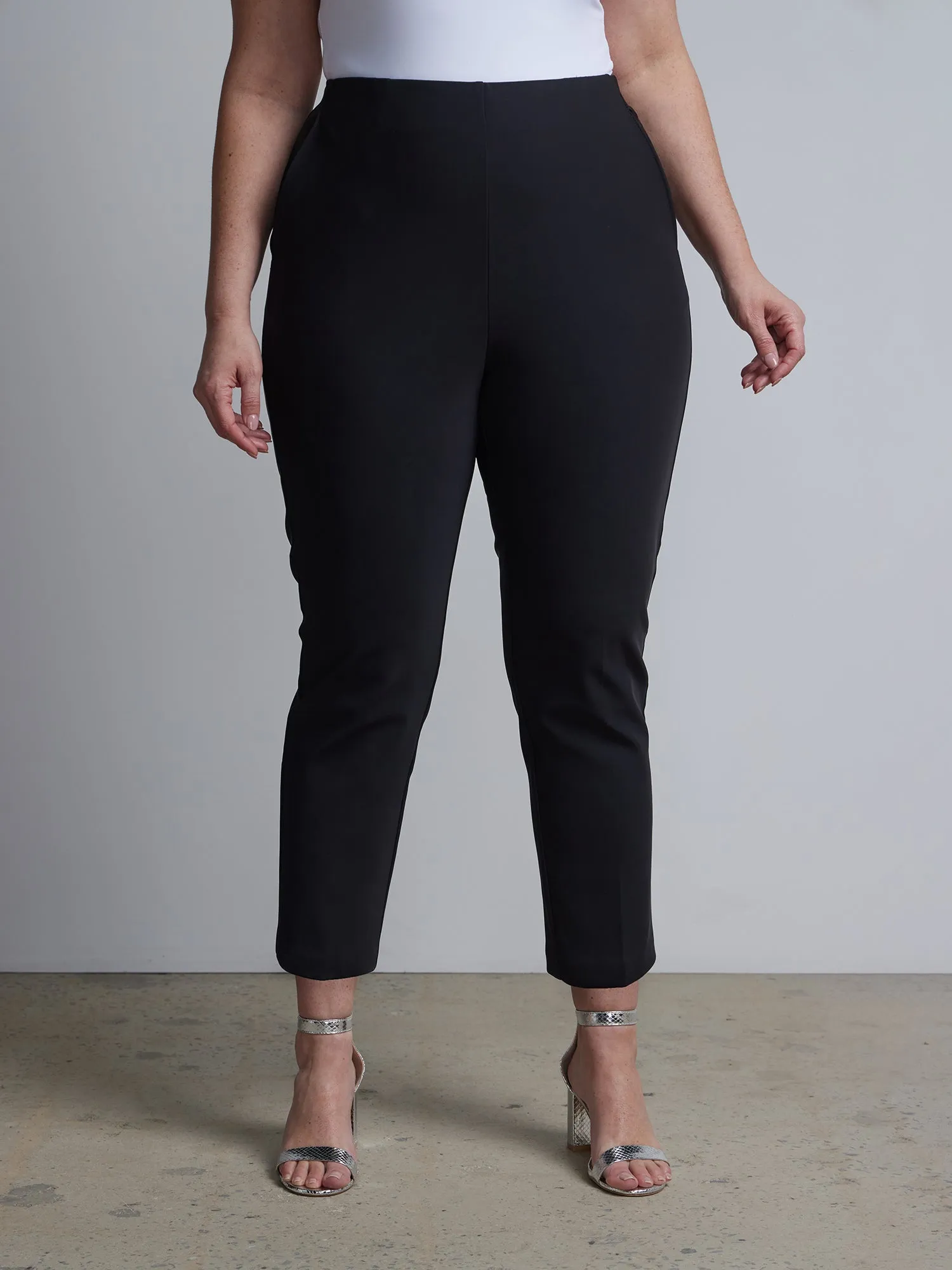 Plus High Rise Cropped Pants
