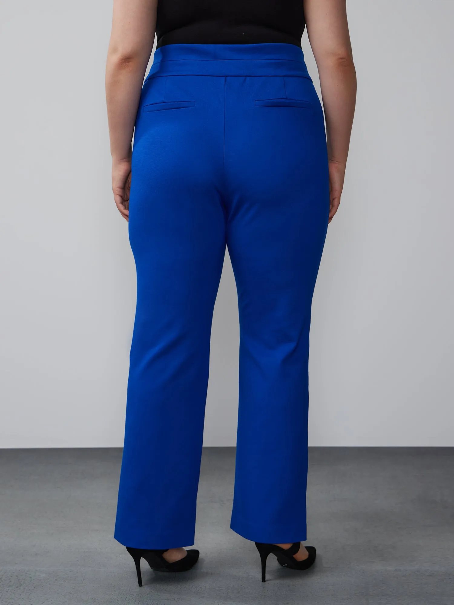 Plus High Rise Straight Leg Ponte Pant