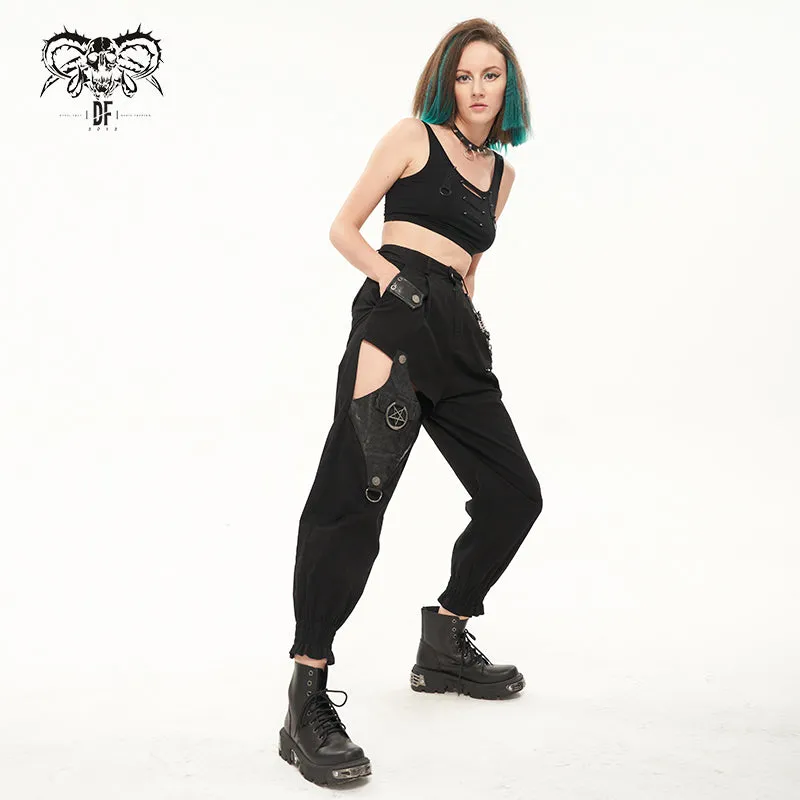 PT187 Diablo daily life functional style women punk cargo pants