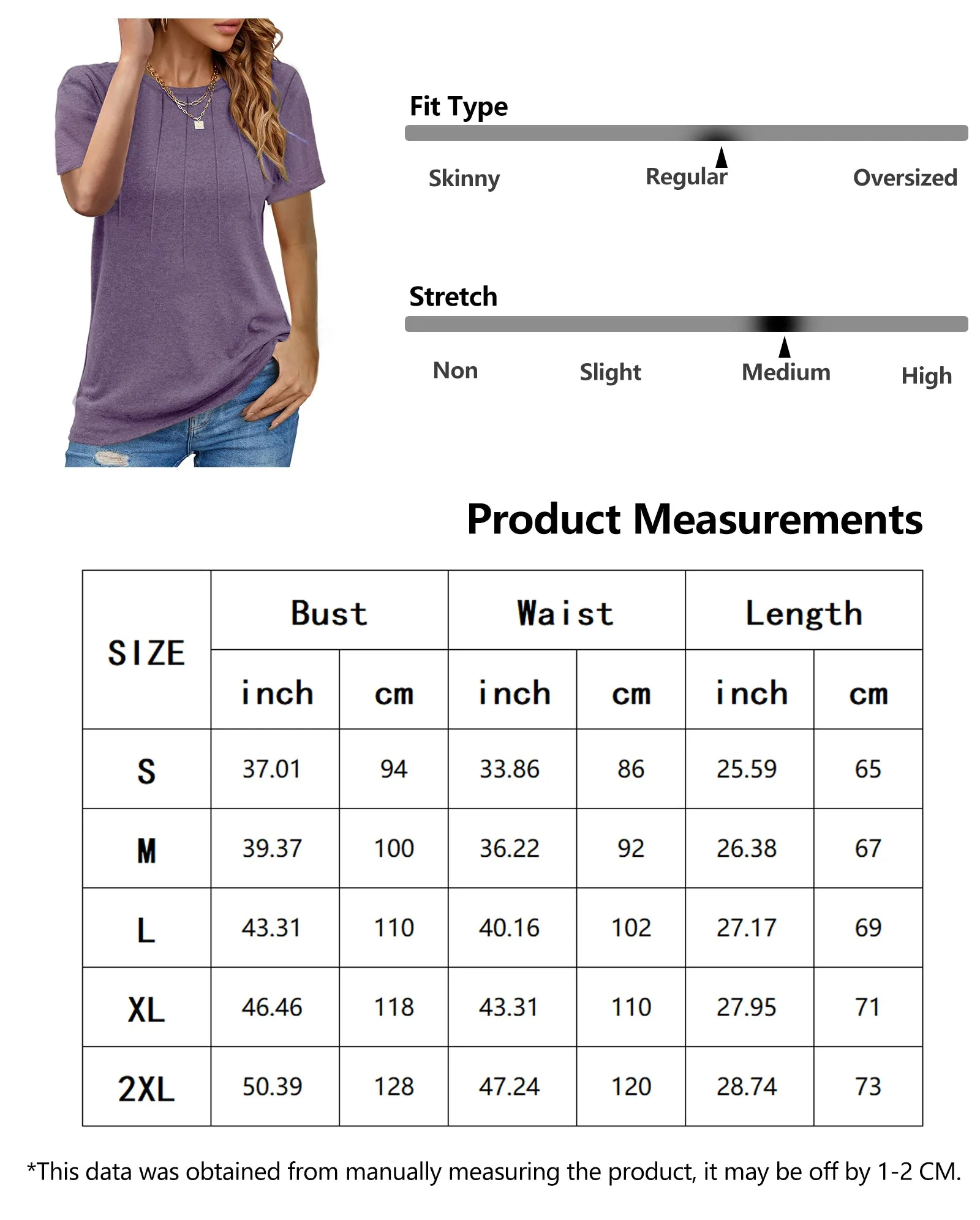 Rosvigor Blouses for Women Short Sleeve Shirts Casual Dressy Summer Tops with Pleats