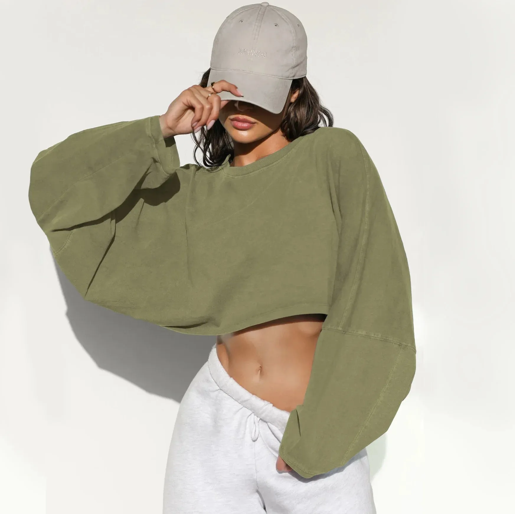 Sports Base Knitted Graphic Summer 2024 Women's Long Sleeve T-shirt