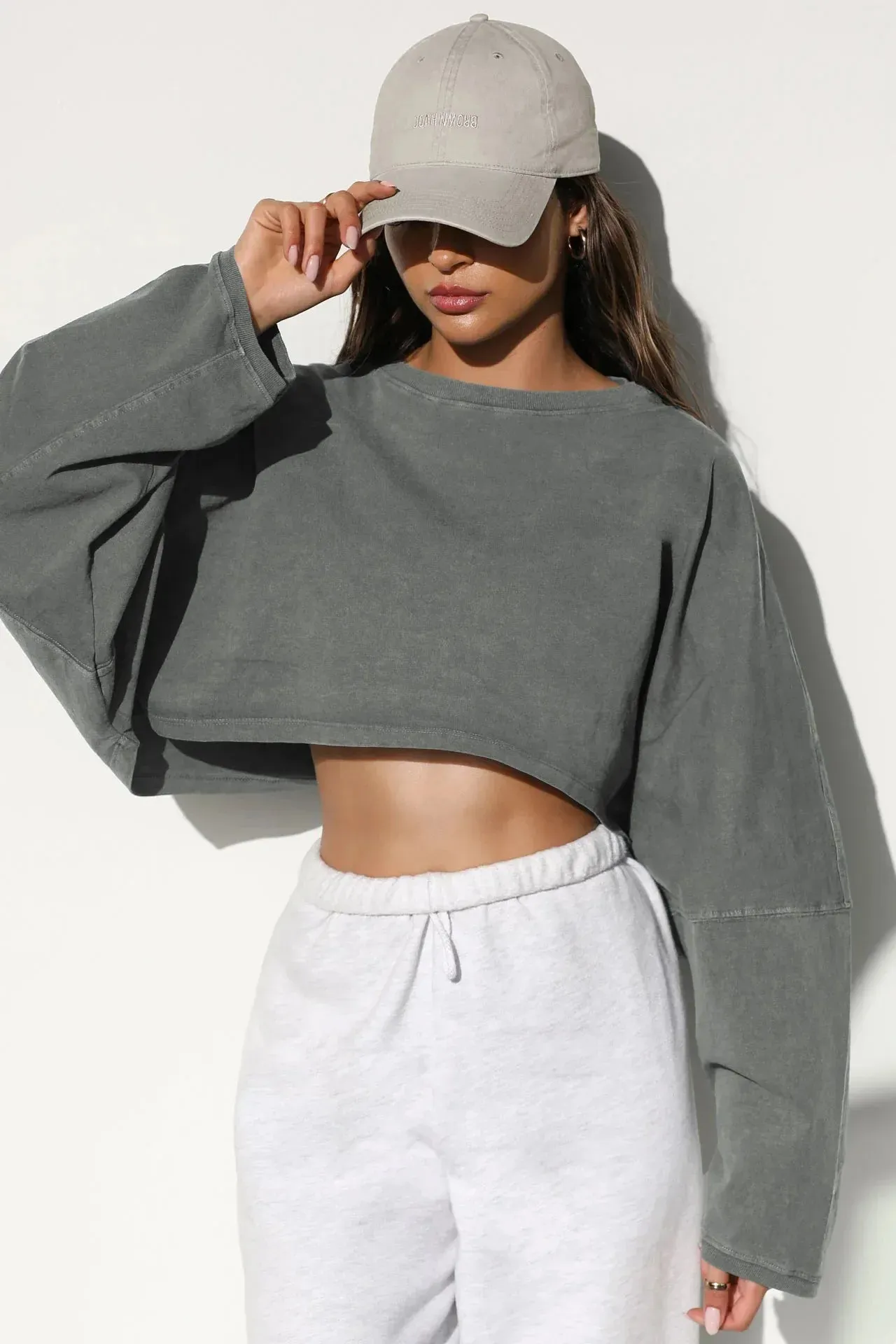Sports Base Knitted Graphic Summer 2024 Women's Long Sleeve T-shirt