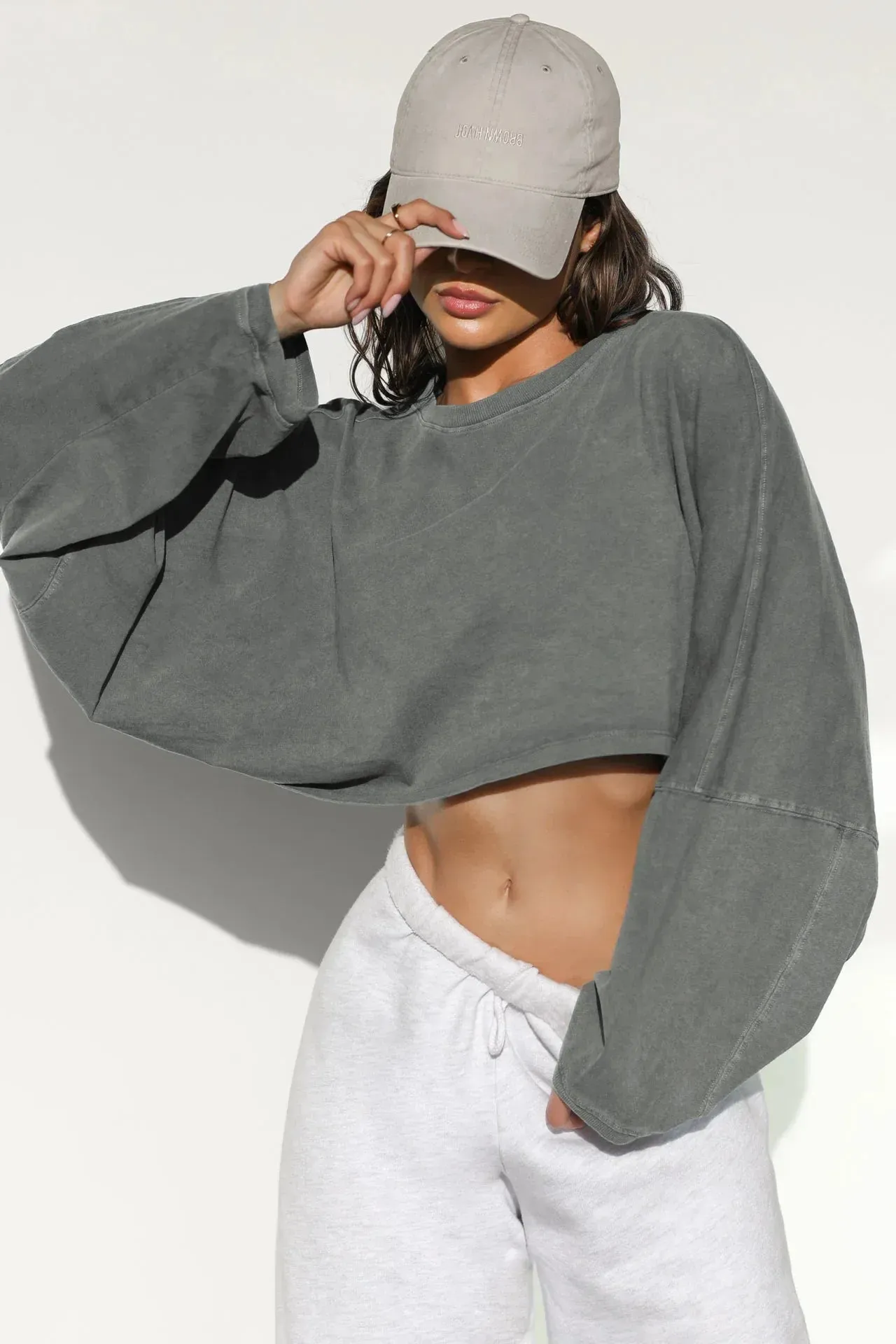 Sports Base Knitted Graphic Summer 2024 Women's Long Sleeve T-shirt