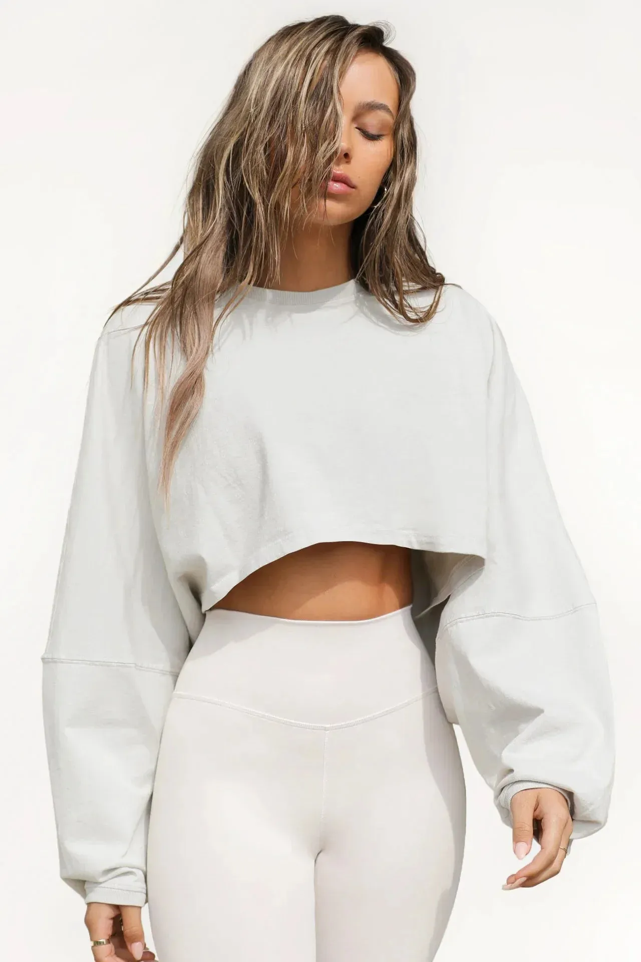 Sports Base Knitted Graphic Summer 2024 Women's Long Sleeve T-shirt