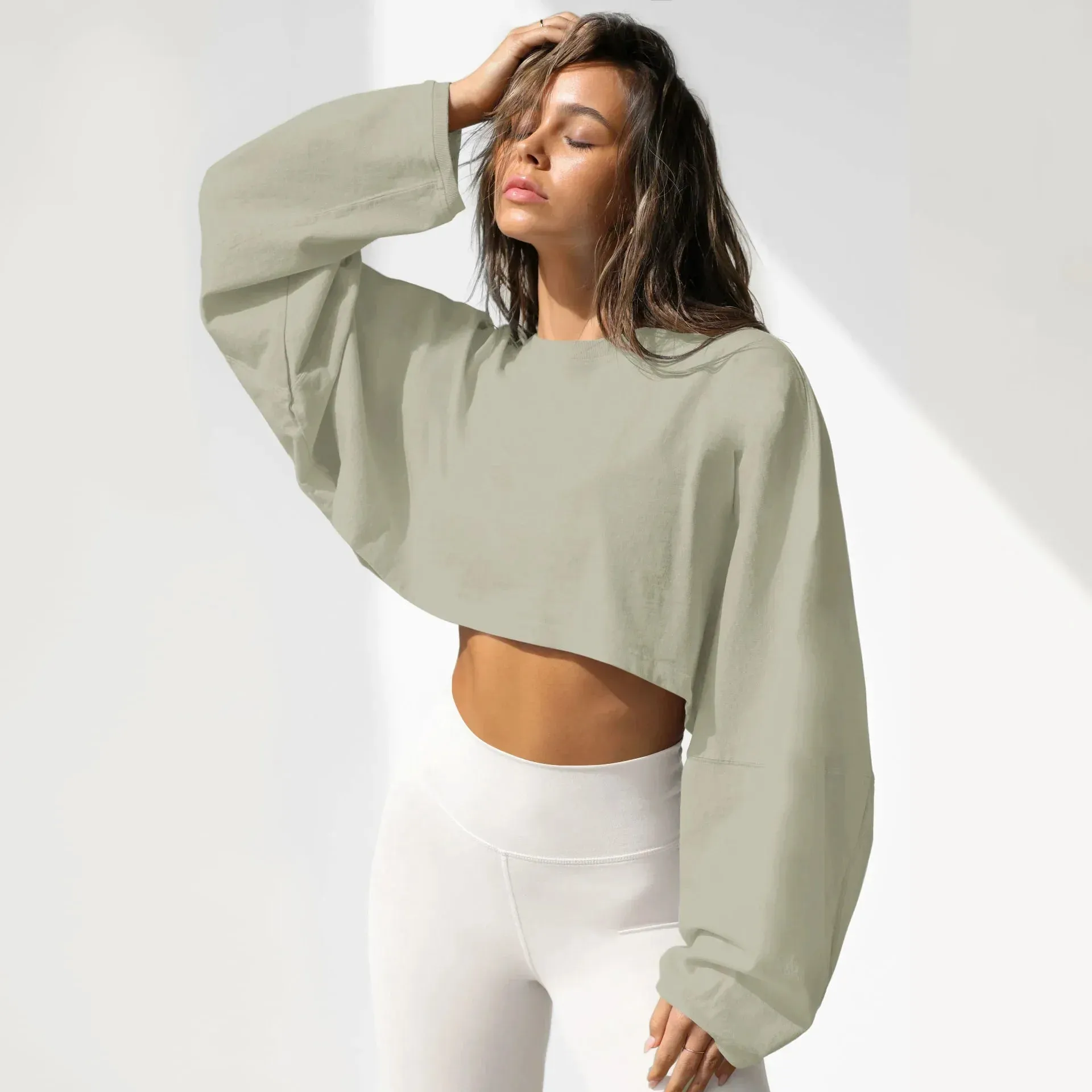 Sports Base Knitted Graphic Summer 2024 Women's Long Sleeve T-shirt