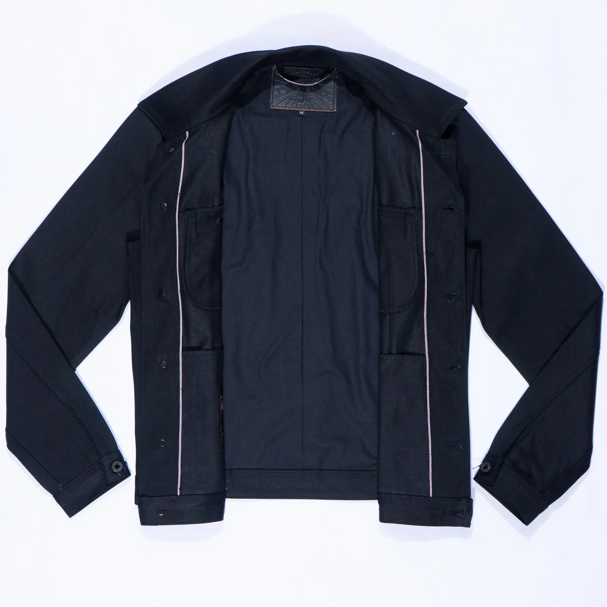 Steadfast Rider 13oz Black Shadow Japan Selvedge Denim Jacket