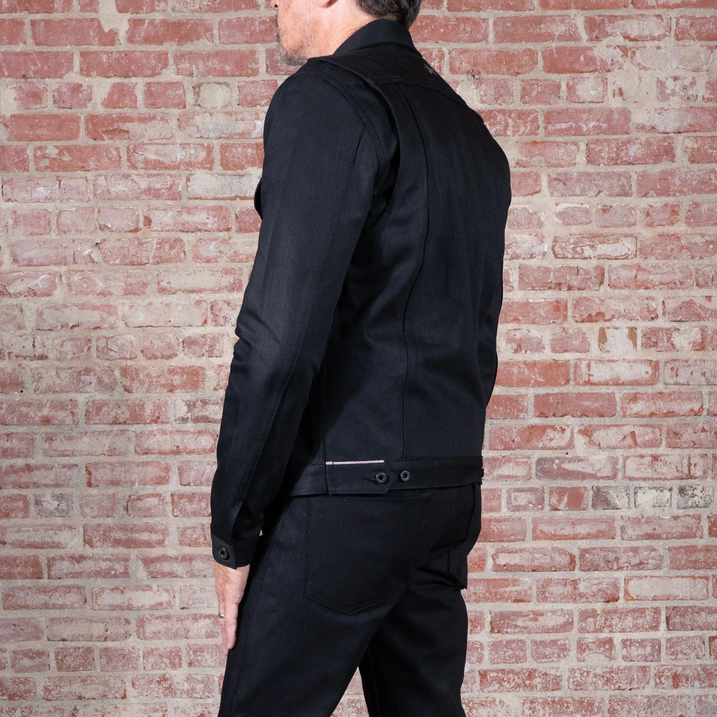Steadfast Rider 13oz Black Shadow Japan Selvedge Denim Jacket
