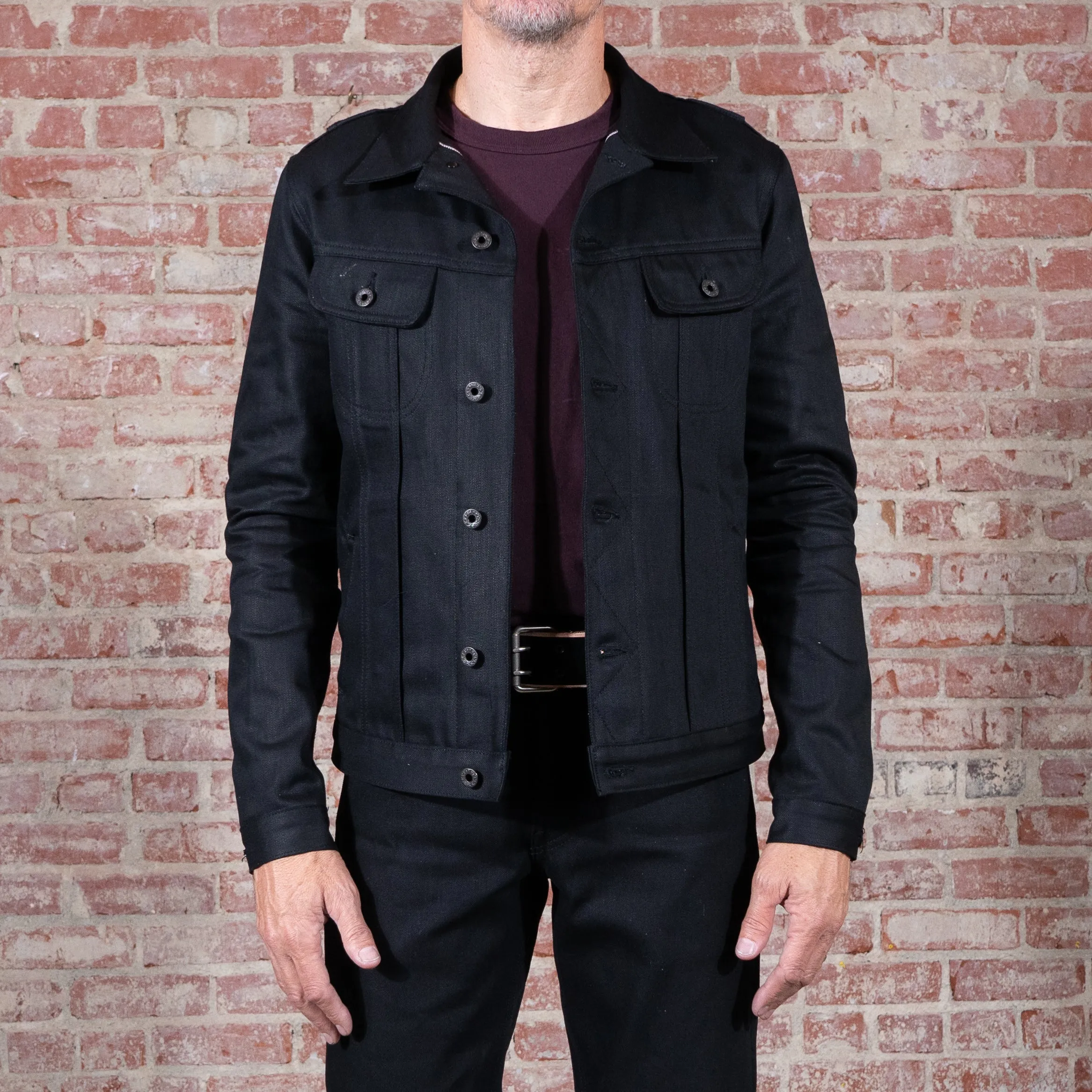 Steadfast Rider 13oz Black Shadow Japan Selvedge Denim Jacket