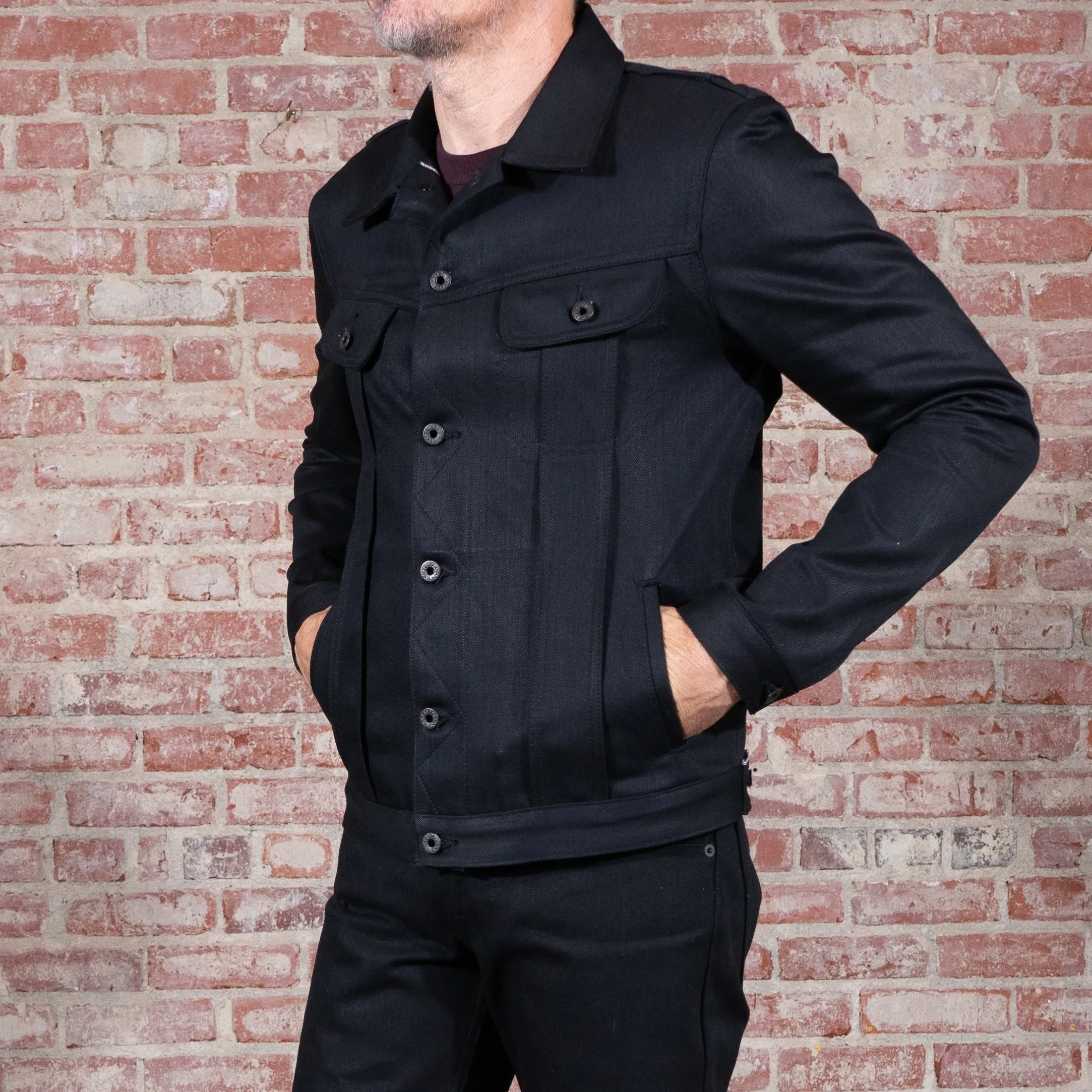 Steadfast Rider 13oz Black Shadow Japan Selvedge Denim Jacket